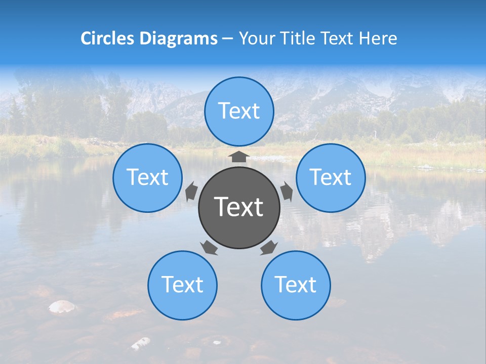 A Lake With Mountains In The Background PowerPoint Template