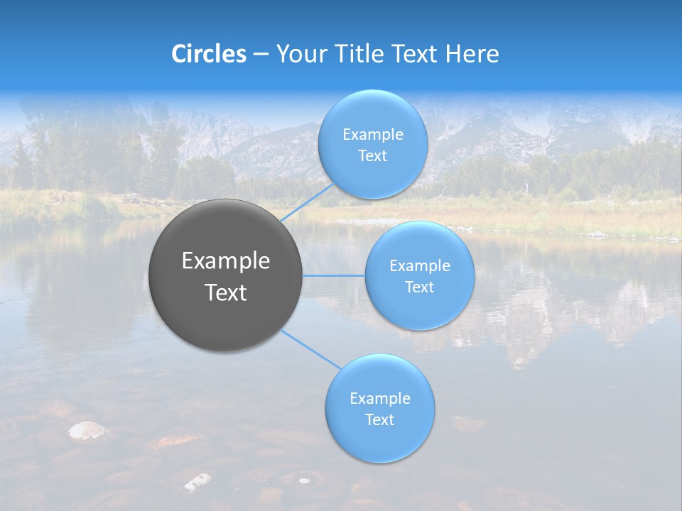 A Lake With Mountains In The Background PowerPoint Template