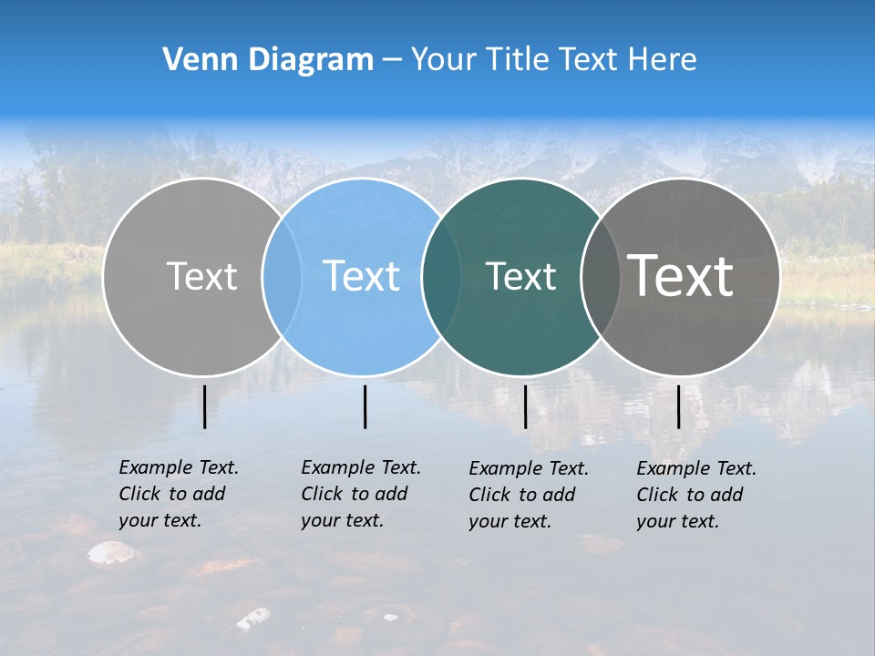 A Lake With Mountains In The Background PowerPoint Template