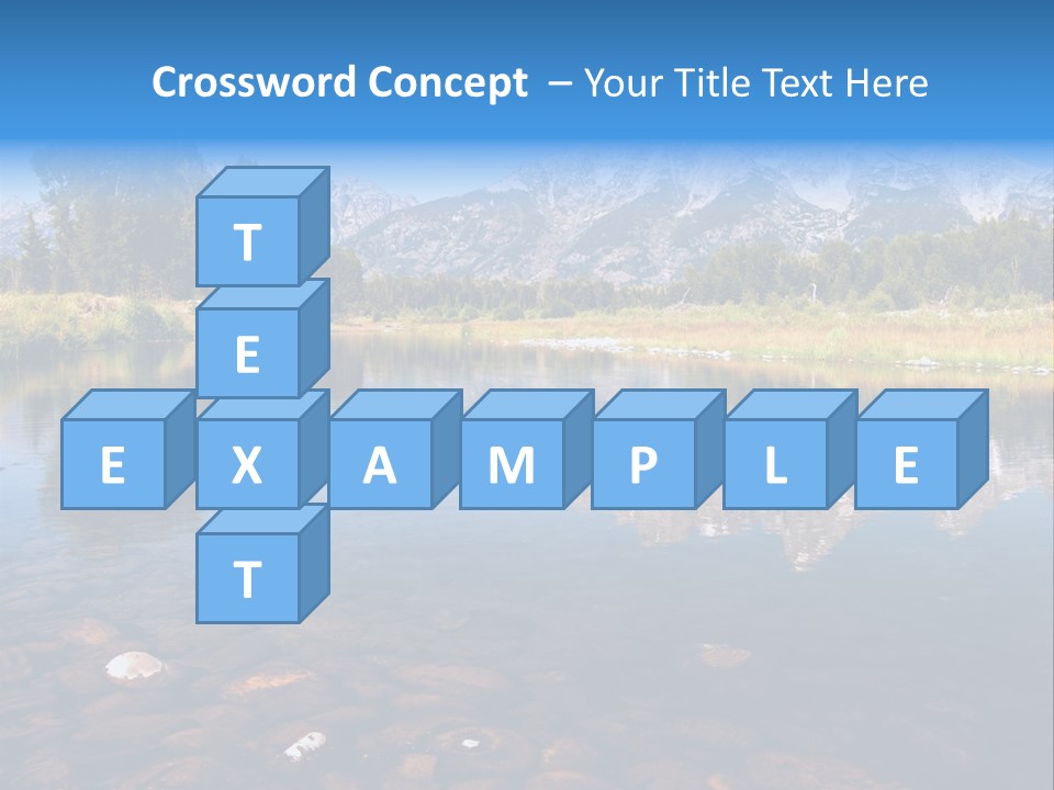 A Lake With Mountains In The Background PowerPoint Template