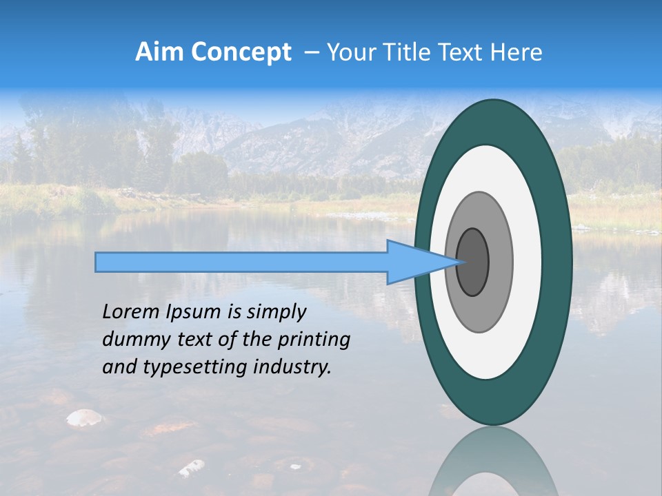 A Lake With Mountains In The Background PowerPoint Template