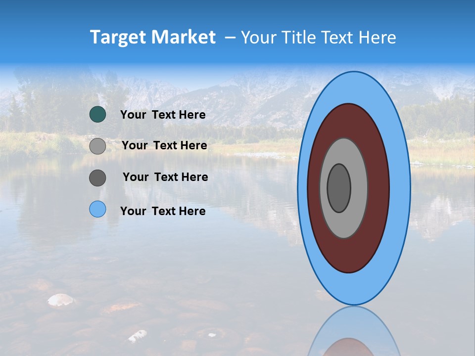 A Lake With Mountains In The Background PowerPoint Template