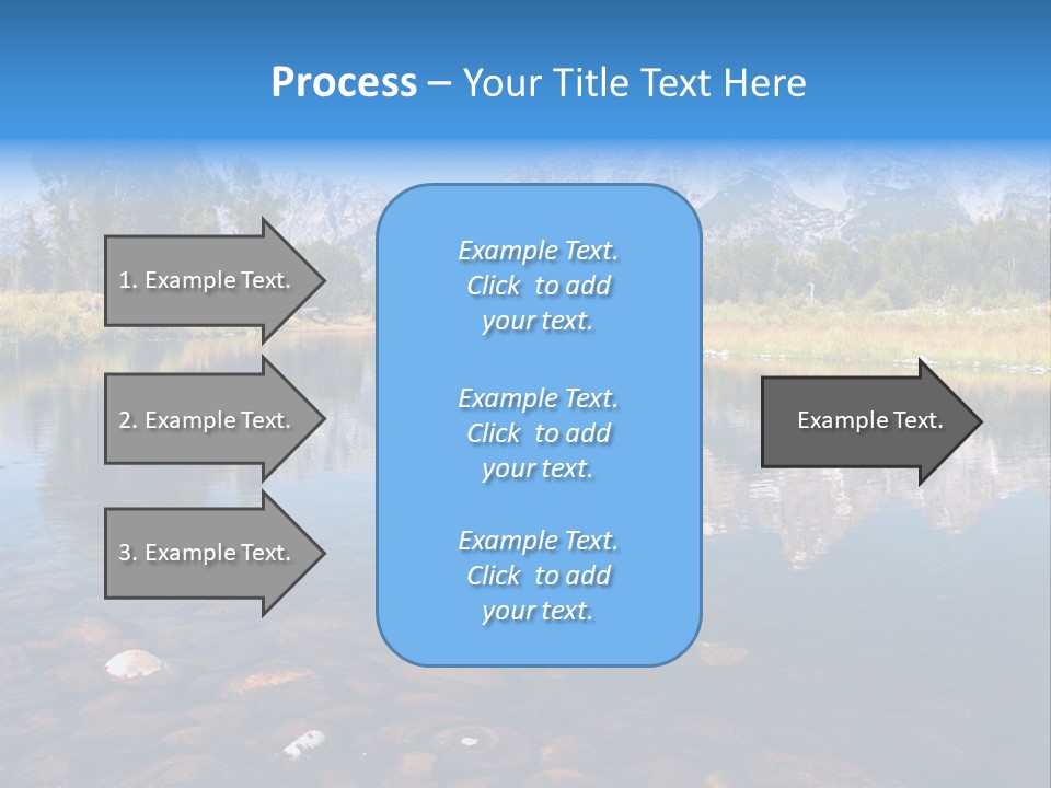 A Lake With Mountains In The Background PowerPoint Template