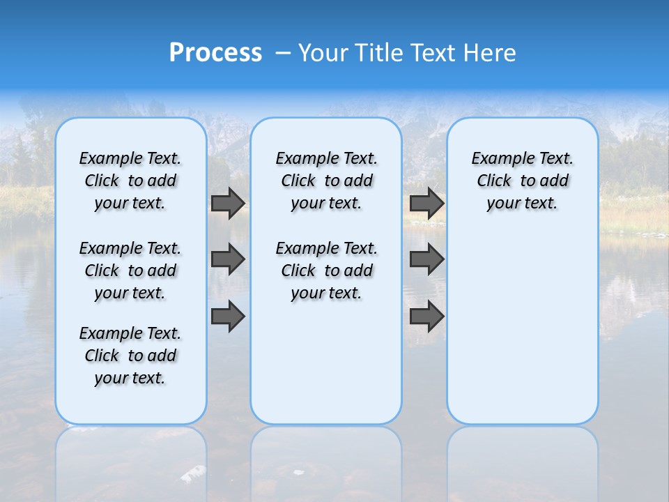 A Lake With Mountains In The Background PowerPoint Template