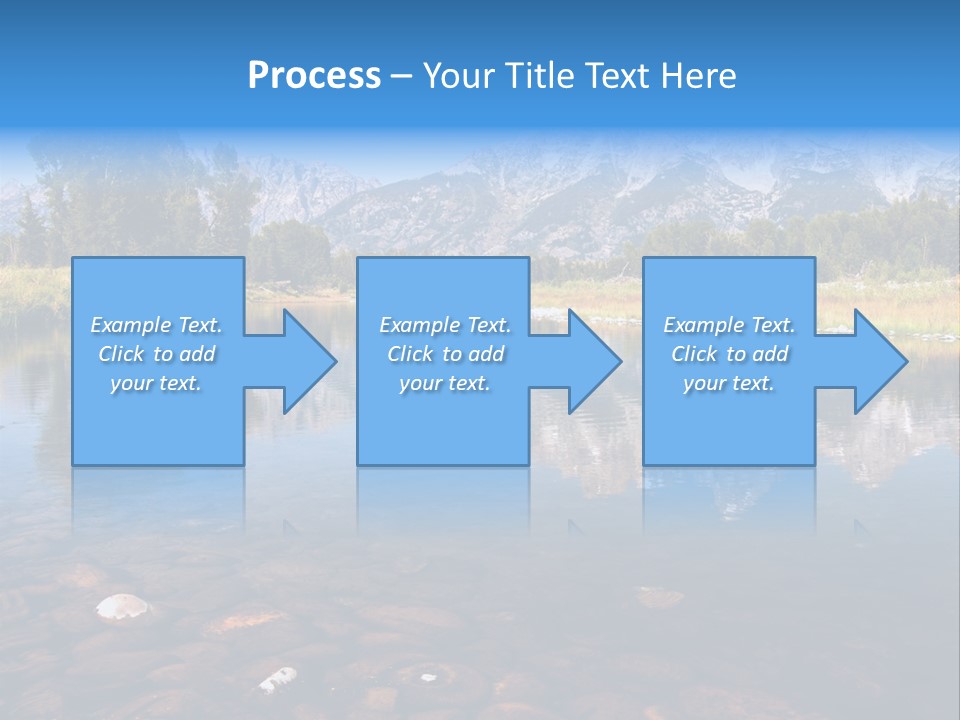 A Lake With Mountains In The Background PowerPoint Template