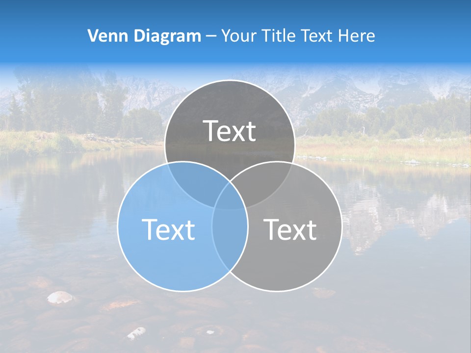 A Lake With Mountains In The Background PowerPoint Template