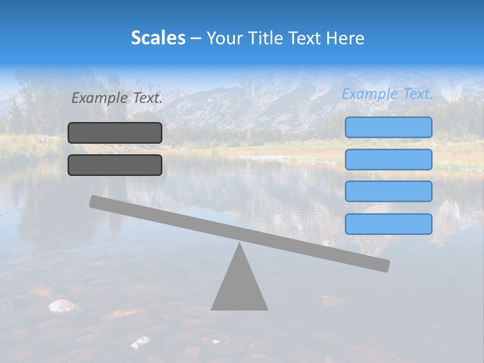 A Lake With Mountains In The Background PowerPoint Template