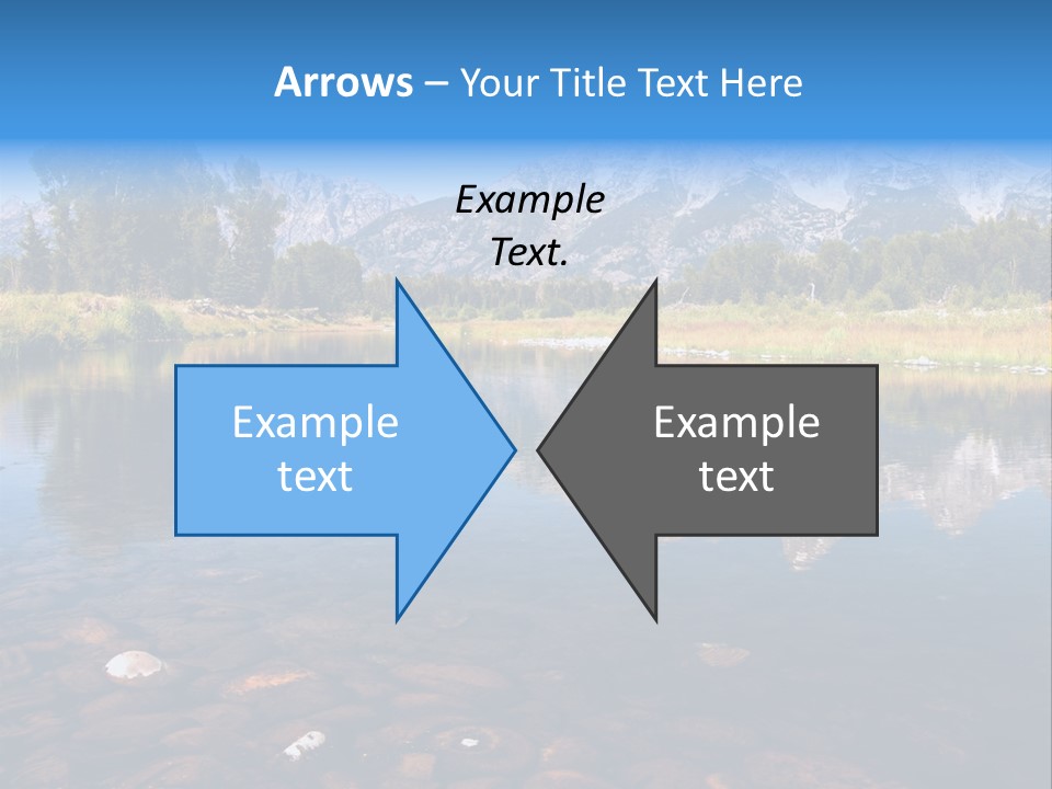 A Lake With Mountains In The Background PowerPoint Template