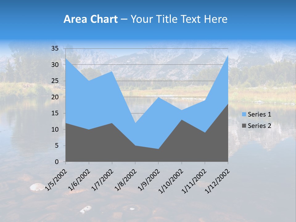 A Lake With Mountains In The Background PowerPoint Template