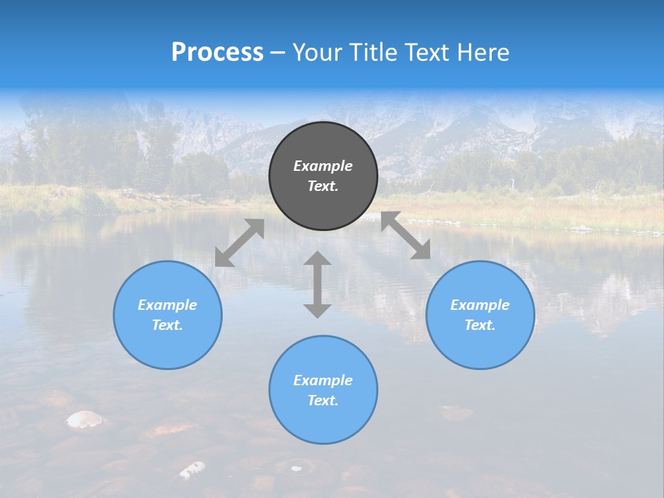 A Lake With Mountains In The Background PowerPoint Template