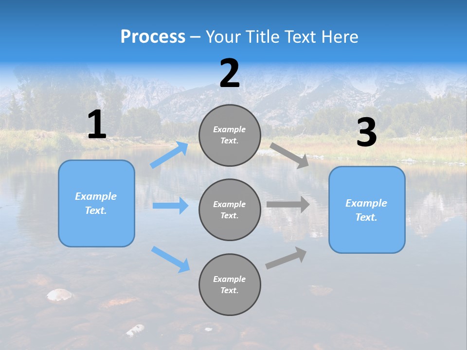 A Lake With Mountains In The Background PowerPoint Template