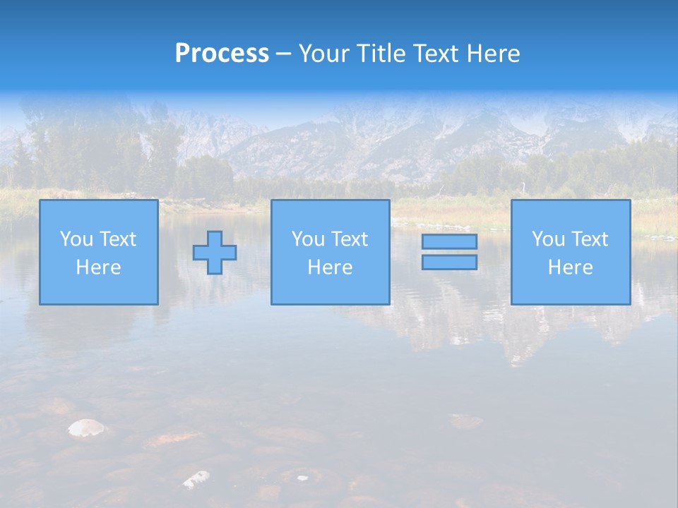A Lake With Mountains In The Background PowerPoint Template