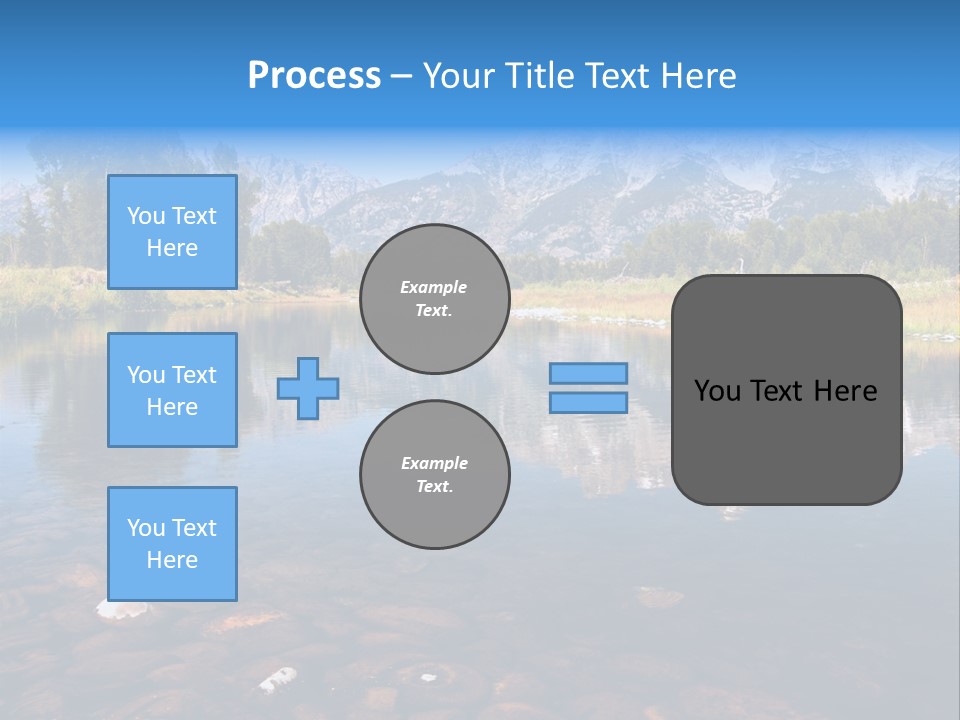 A Lake With Mountains In The Background PowerPoint Template