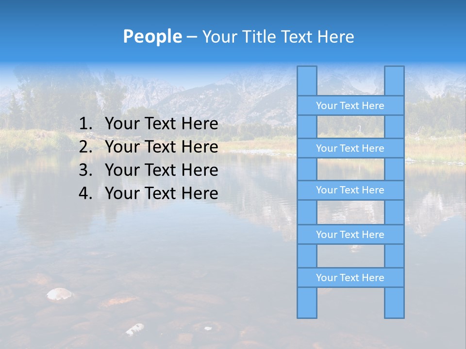 A Lake With Mountains In The Background PowerPoint Template
