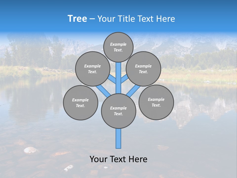 A Lake With Mountains In The Background PowerPoint Template