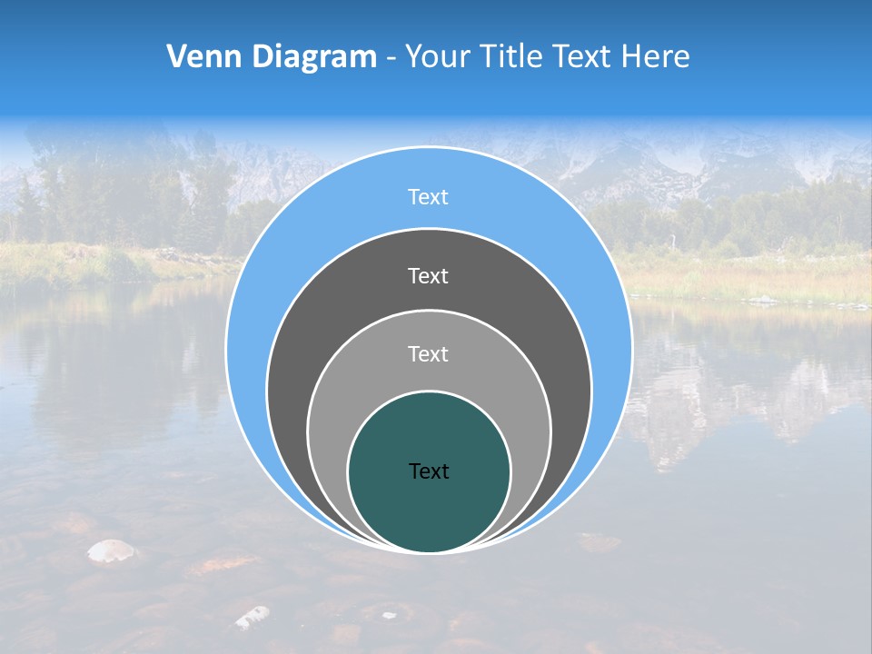 A Lake With Mountains In The Background PowerPoint Template