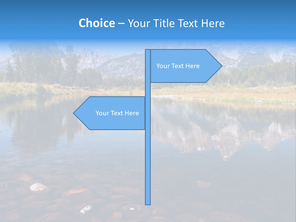 A Lake With Mountains In The Background PowerPoint Template