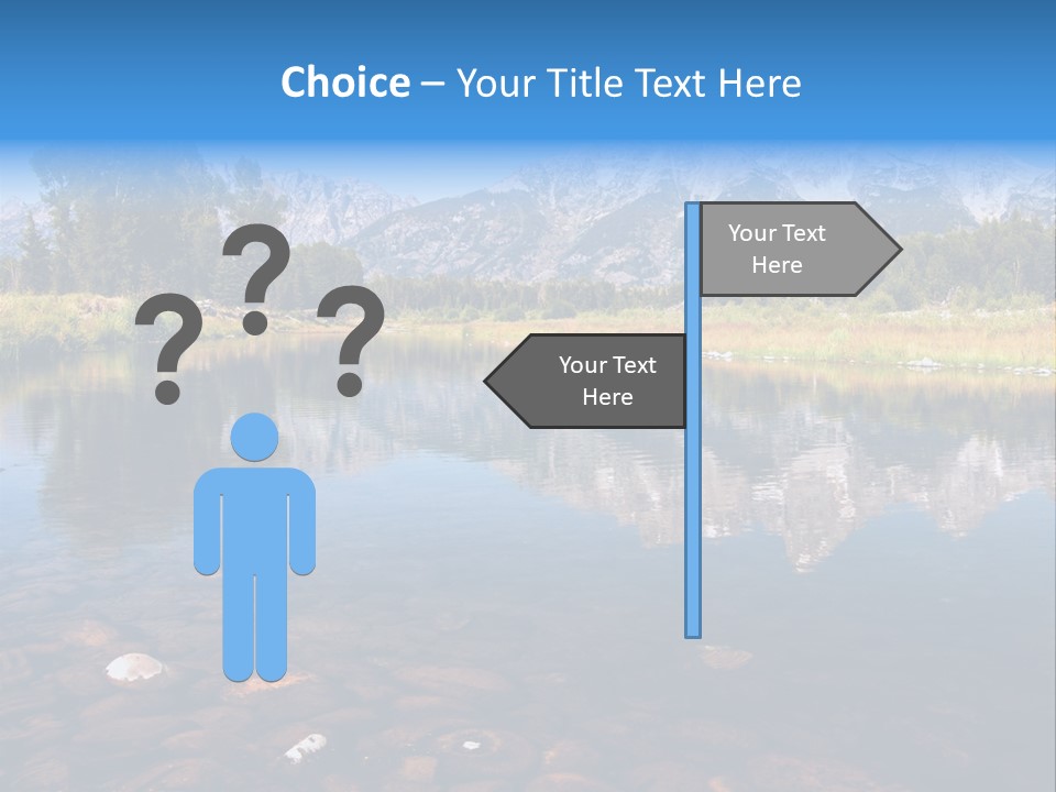 A Lake With Mountains In The Background PowerPoint Template