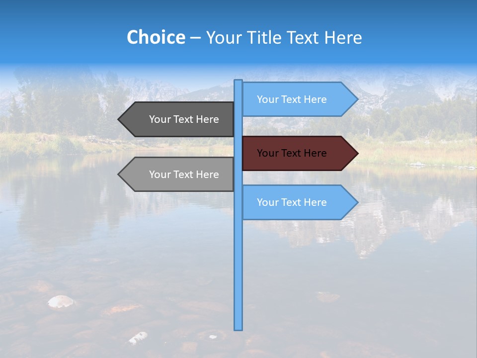 A Lake With Mountains In The Background PowerPoint Template