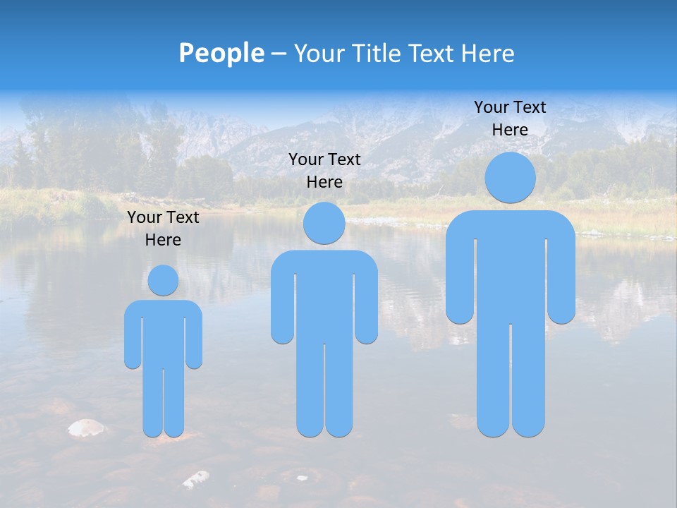 A Lake With Mountains In The Background PowerPoint Template