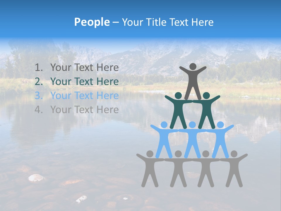 A Lake With Mountains In The Background PowerPoint Template
