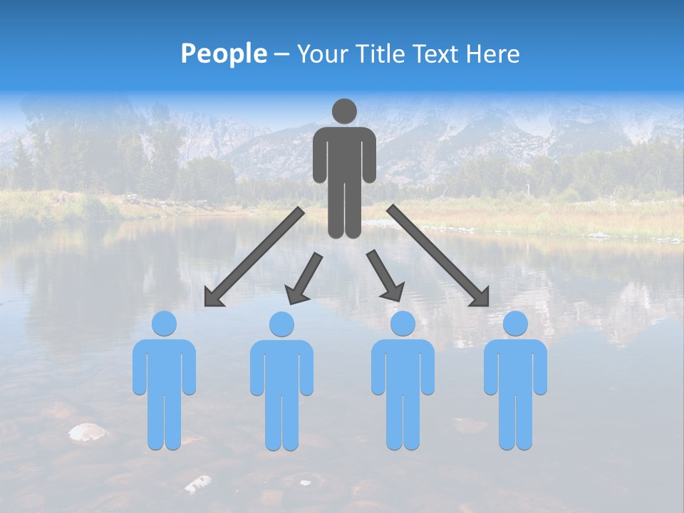 A Lake With Mountains In The Background PowerPoint Template