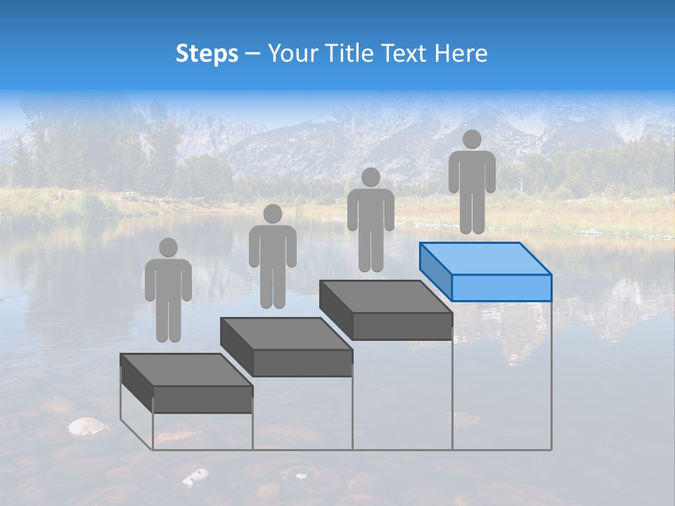 A Lake With Mountains In The Background PowerPoint Template