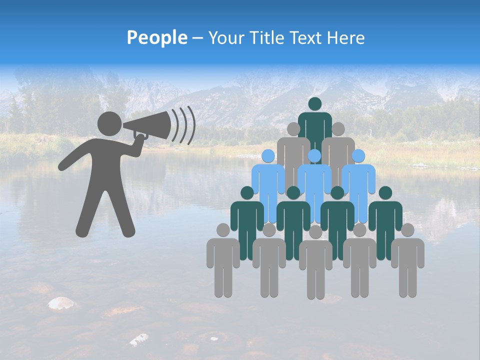 A Lake With Mountains In The Background PowerPoint Template