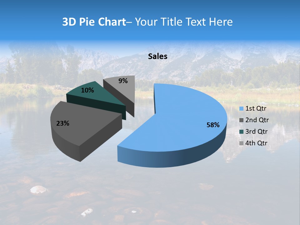 A Lake With Mountains In The Background PowerPoint Template