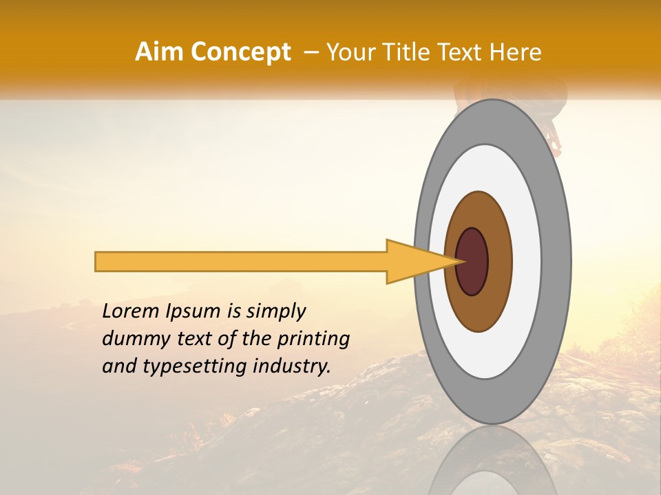 A Woman Standing On Top Of A Mountain With A Backpack PowerPoint Template