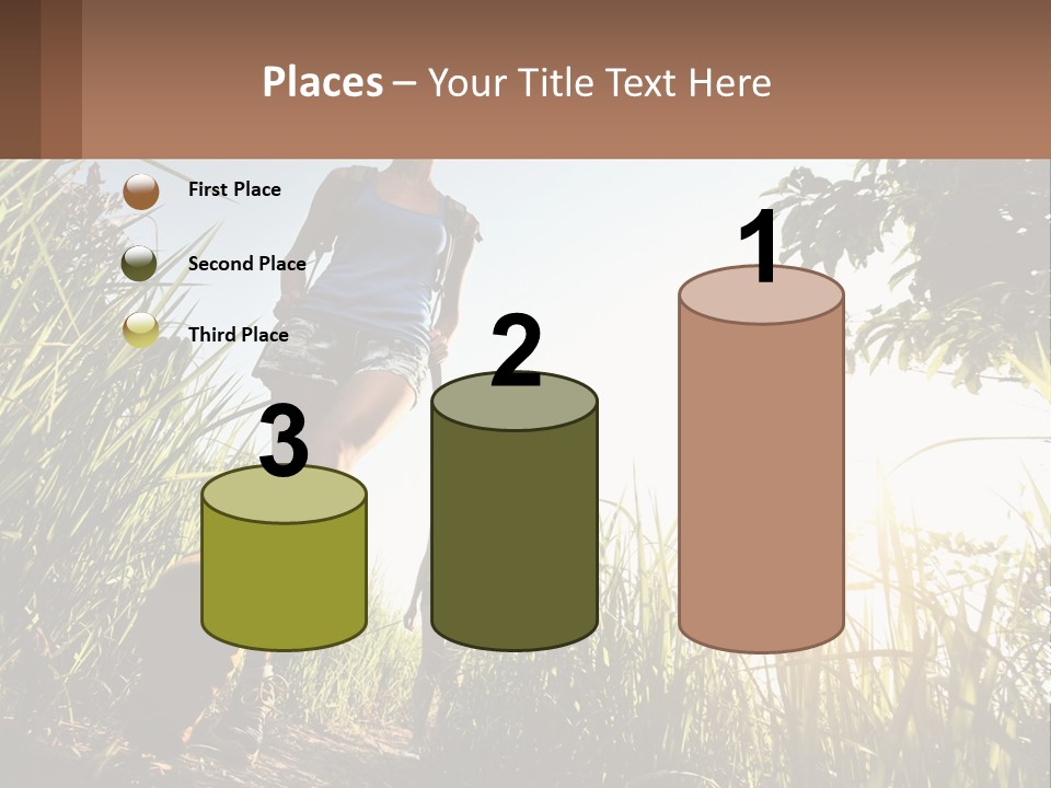A Couple Of People Walking Through A Lush Green Field PowerPoint Template