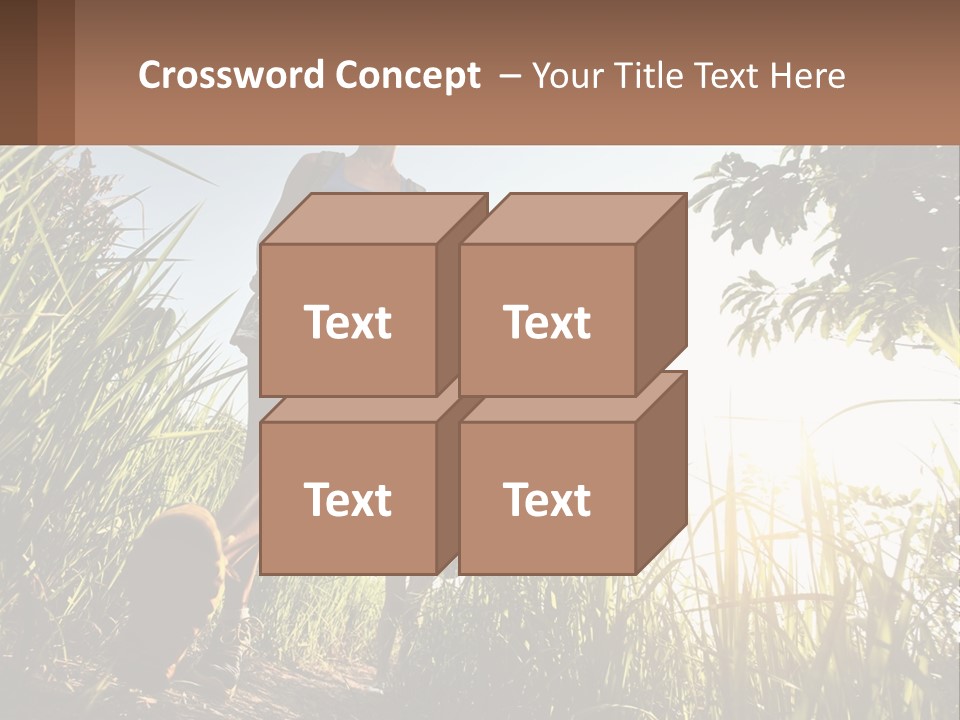 A Couple Of People Walking Through A Lush Green Field PowerPoint Template
