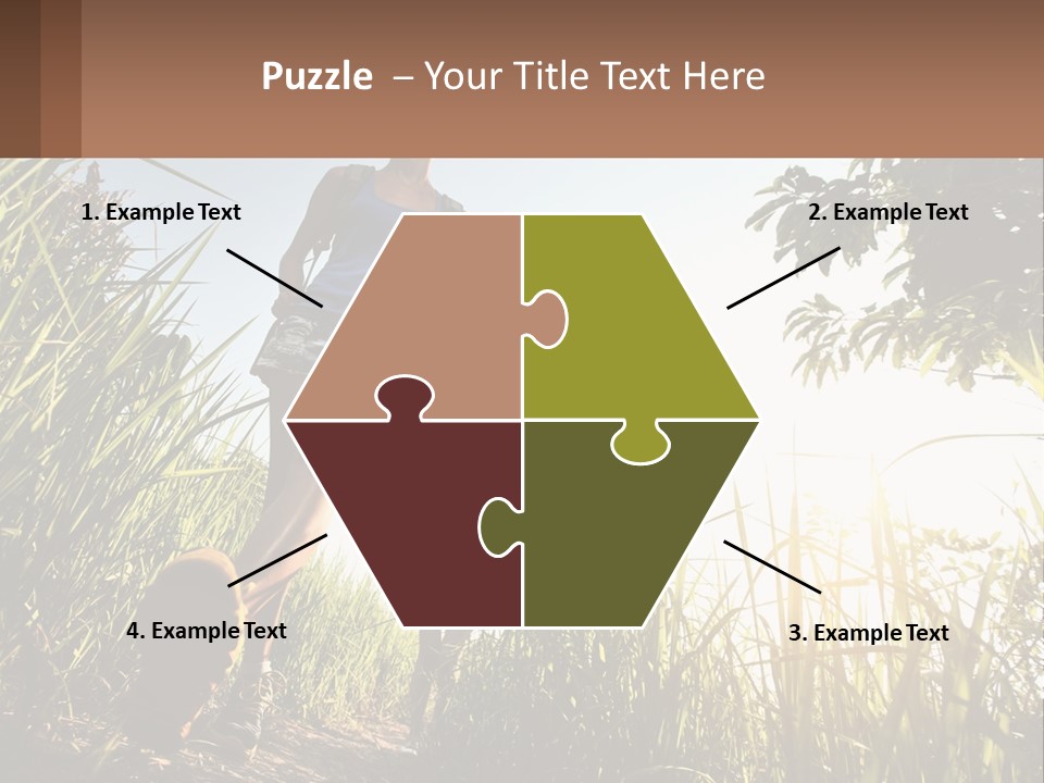 A Couple Of People Walking Through A Lush Green Field PowerPoint Template