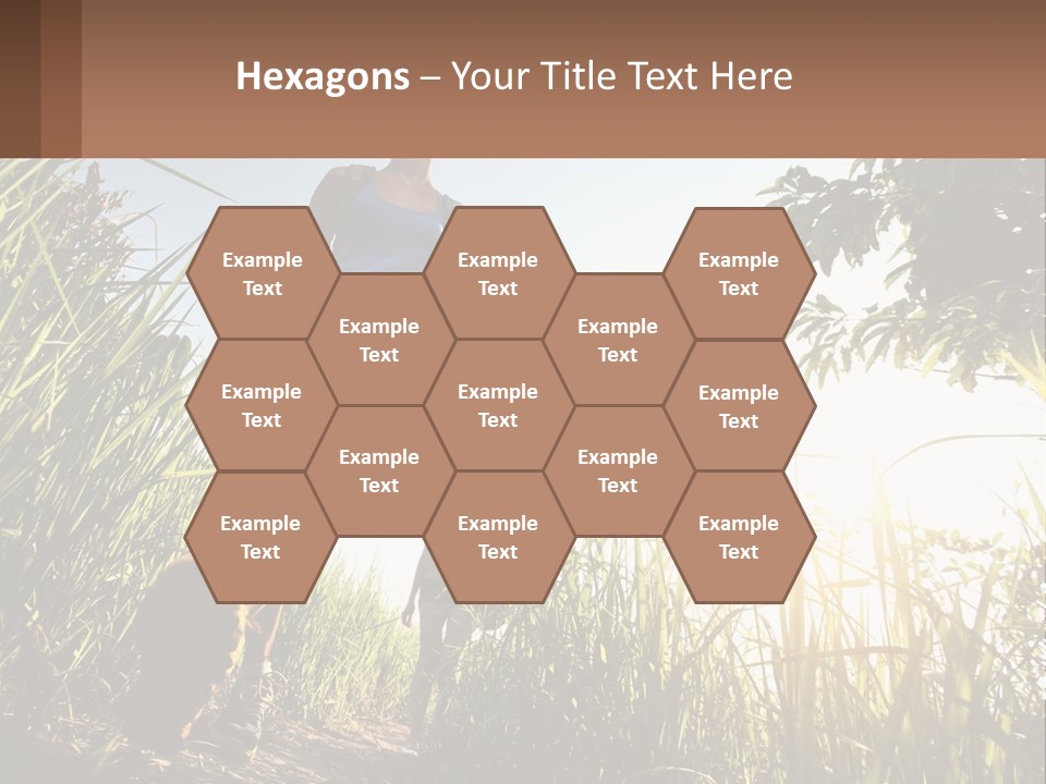 A Couple Of People Walking Through A Lush Green Field PowerPoint Template