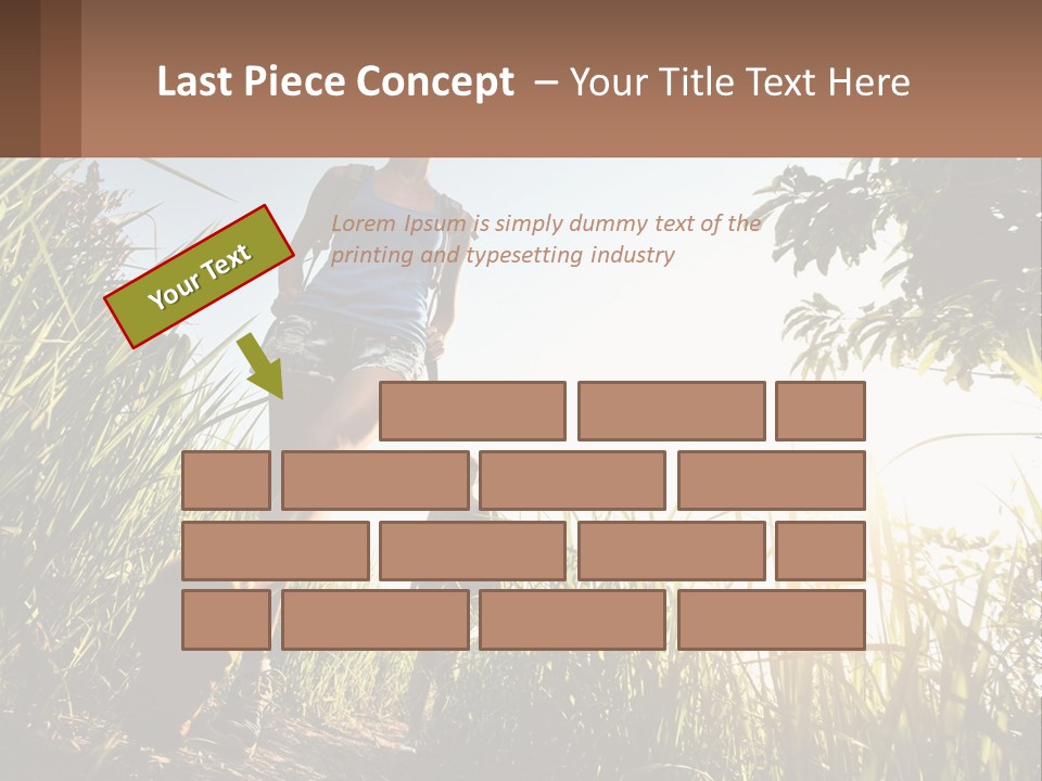 A Couple Of People Walking Through A Lush Green Field PowerPoint Template