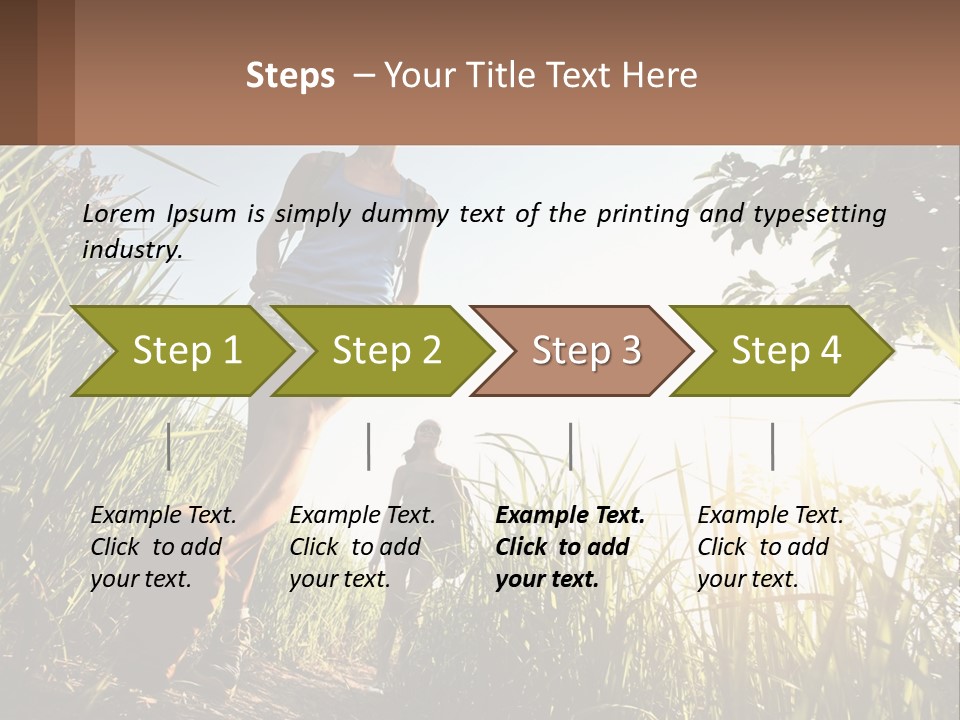 A Couple Of People Walking Through A Lush Green Field PowerPoint Template