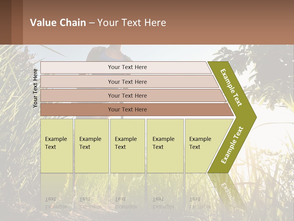 A Couple Of People Walking Through A Lush Green Field PowerPoint Template