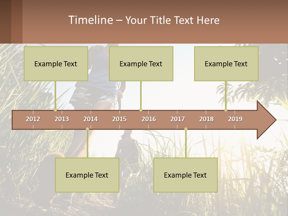 A Couple Of People Walking Through A Lush Green Field PowerPoint Template