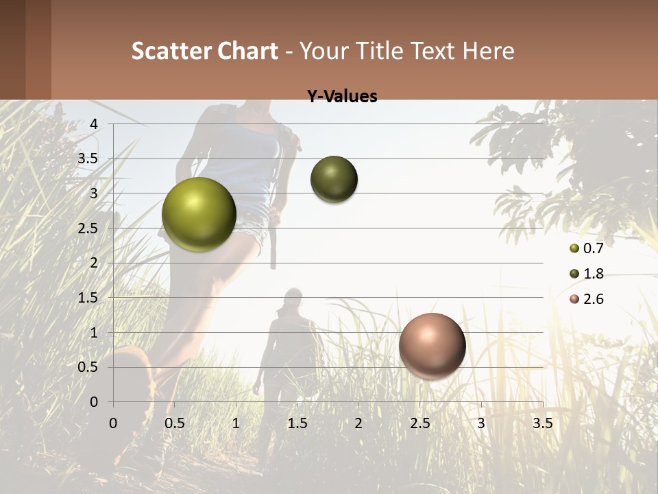 A Couple Of People Walking Through A Lush Green Field PowerPoint Template