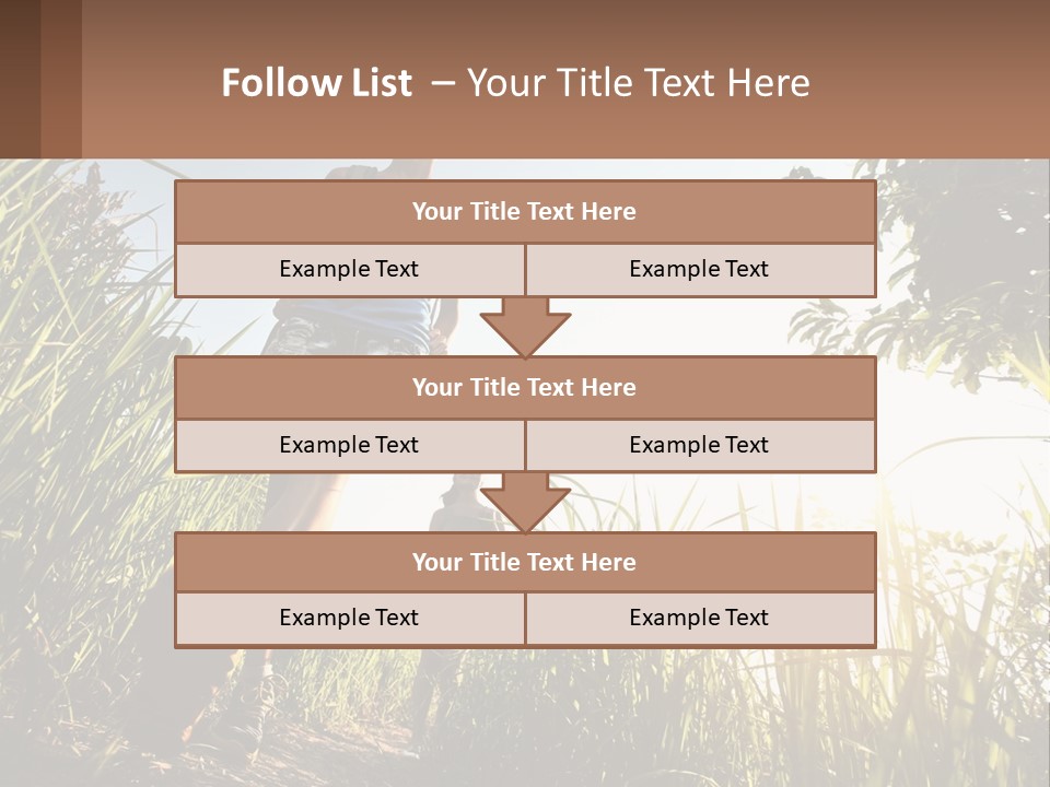 A Couple Of People Walking Through A Lush Green Field PowerPoint Template