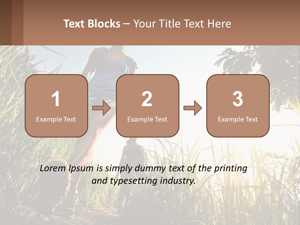 A Couple Of People Walking Through A Lush Green Field PowerPoint Template