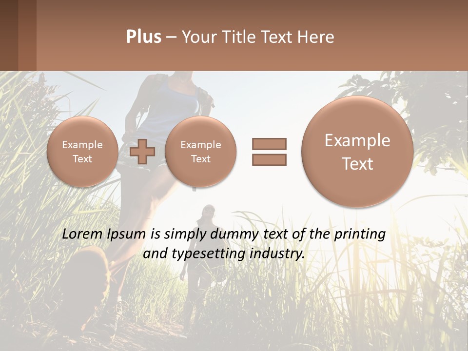 A Couple Of People Walking Through A Lush Green Field PowerPoint Template