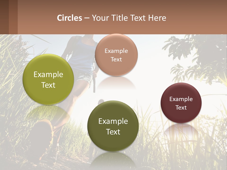 A Couple Of People Walking Through A Lush Green Field PowerPoint Template