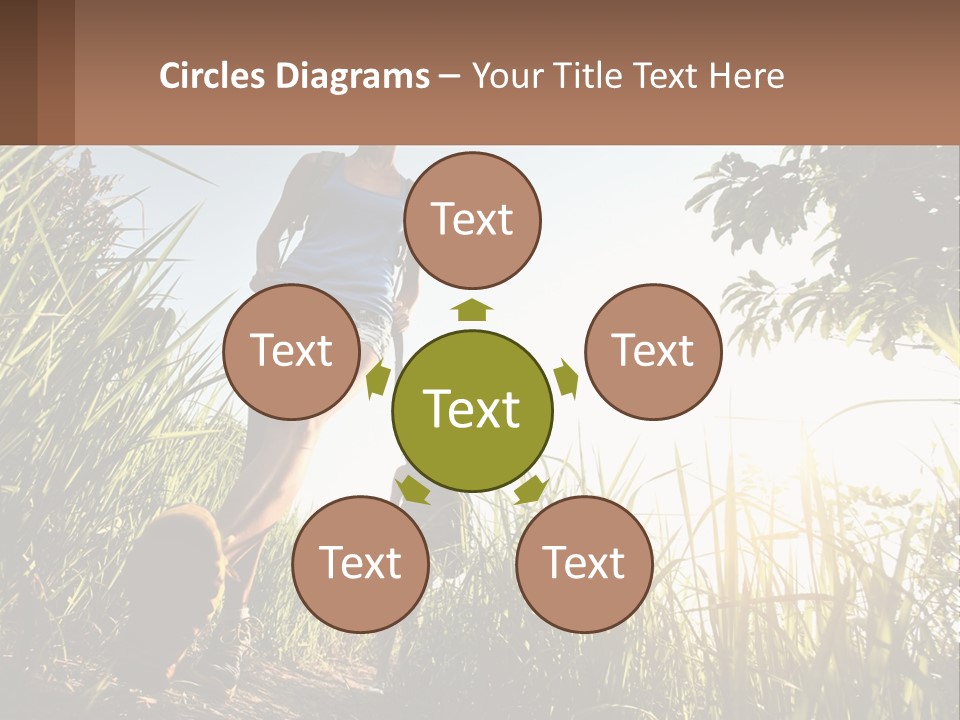 A Couple Of People Walking Through A Lush Green Field PowerPoint Template