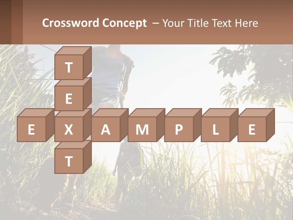 A Couple Of People Walking Through A Lush Green Field PowerPoint Template