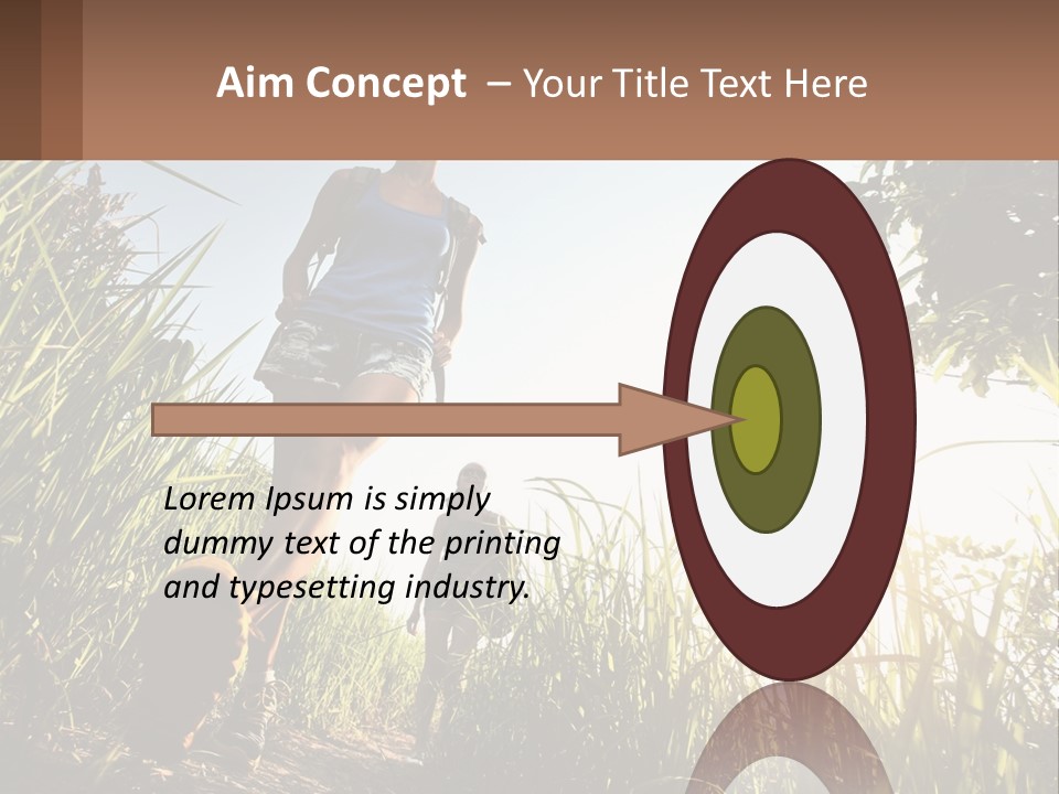 A Couple Of People Walking Through A Lush Green Field PowerPoint Template