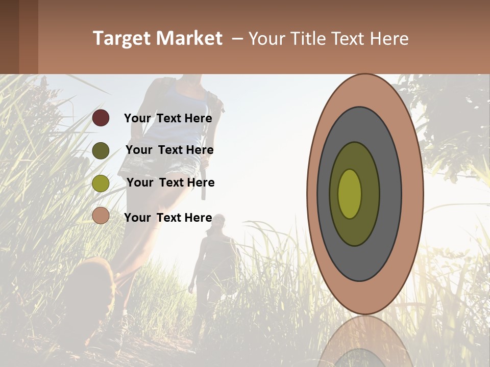A Couple Of People Walking Through A Lush Green Field PowerPoint Template