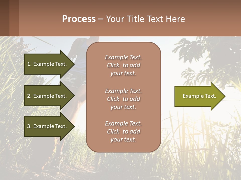 A Couple Of People Walking Through A Lush Green Field PowerPoint Template