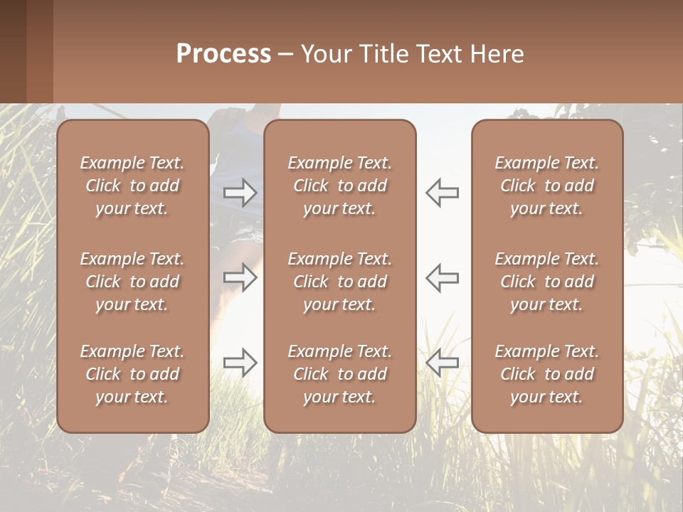 A Couple Of People Walking Through A Lush Green Field PowerPoint Template