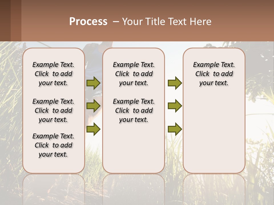 A Couple Of People Walking Through A Lush Green Field PowerPoint Template